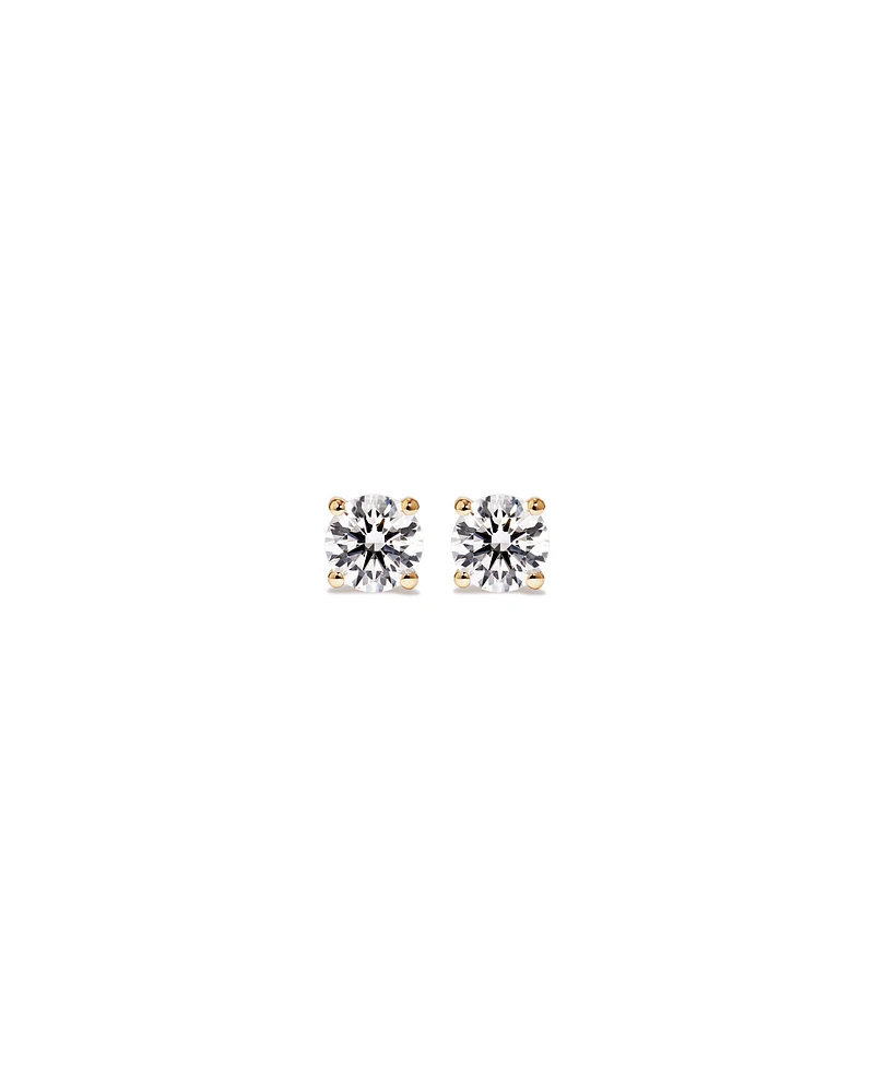 Carat TW Laboratory-Grown Diamond Solitaire Stud Earrings in 14kt Gold