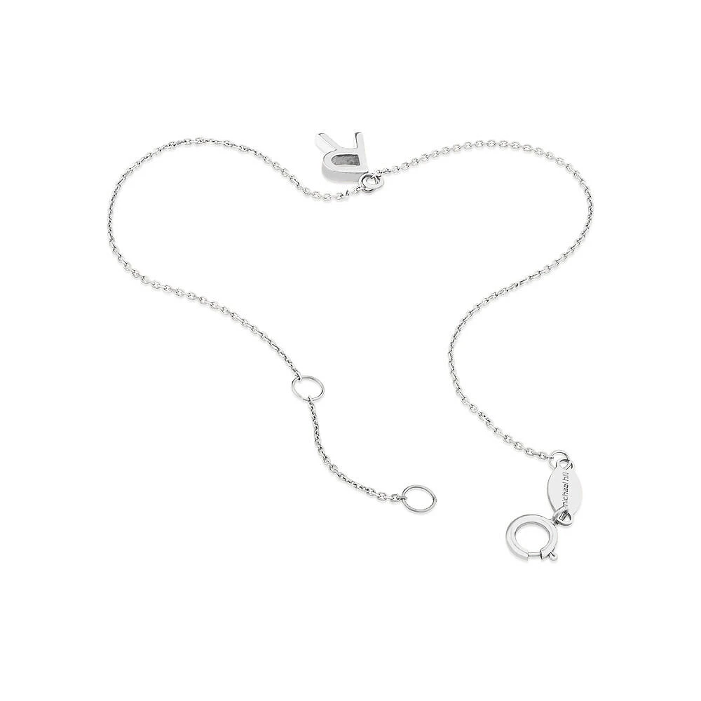 Bracelet à initiale « D » en argent