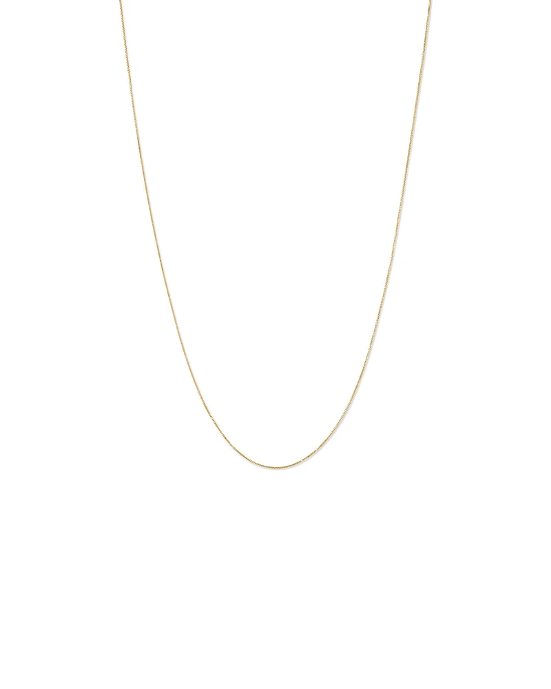 50cm (20") 0.66mm Width Box Chain in 10kt Yellow Gold