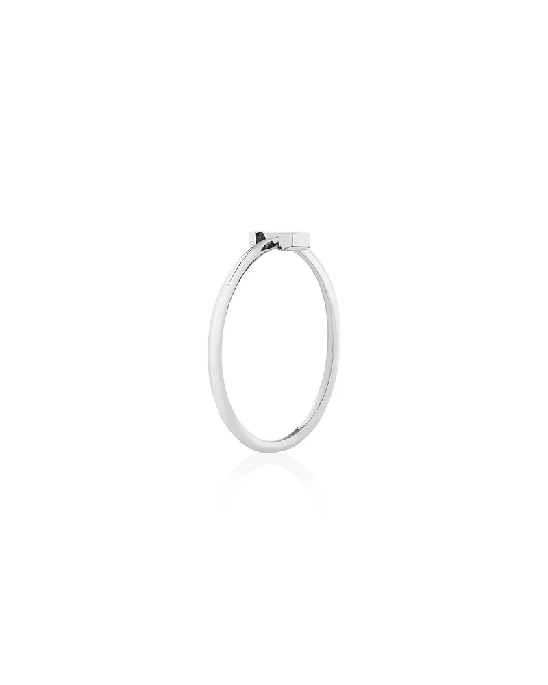 C Initial Ring in Sterling Silver