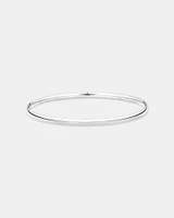 3.5mm Wide Solid Round Bangle in 10kt White Gold