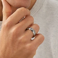 Men’s Ring in Grey Sapphire Tungsten