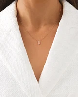 "K" Initial Necklace with 0.10 Carat TW of Diamonds in 10kt Yellow Gold