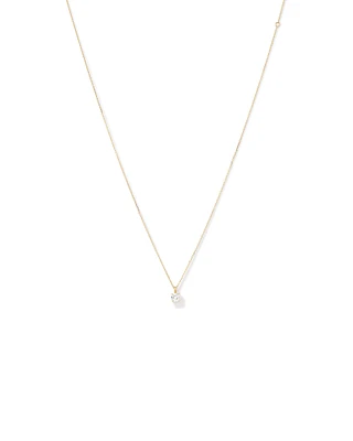 0.50 Carat TW Laboratory-Grown Diamond Solitaire Pendant Necklace in 14kt Yellow Gold