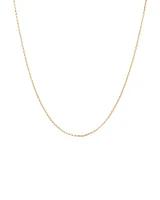 50cm (20") 1mm-1.5mm Width Diamond Cut Belcher Chain in 18kt White Gold