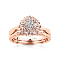 Evermore Bridal Set with 0.37 Carat TW of Diamonds in 10kt Rose Gold