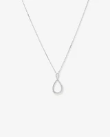 Cubic Zirconia Infinity Pendant Necklace in Sterling Silver