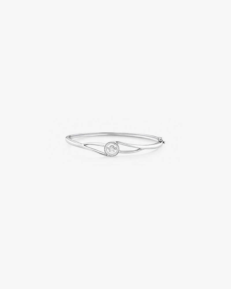 Bracelet jonc Everlight en argent sterling avec diamants totalisant 0,15 ct