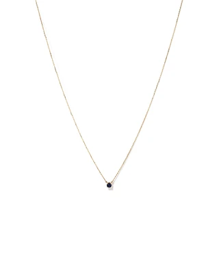 Necklace with Blue Sapphire in 10kt Gold