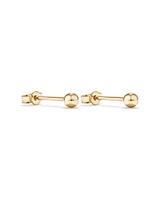 3mm Ball Stud Earrings in 10kt Rose Gold