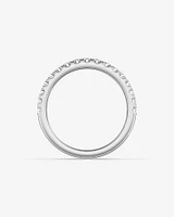 Alliance en or blanc 14 K avec diamants totalisant 0,50 ct