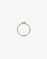 Cubic Zirconia Four Leaf Clover Ring in 10kt Yellow Gold