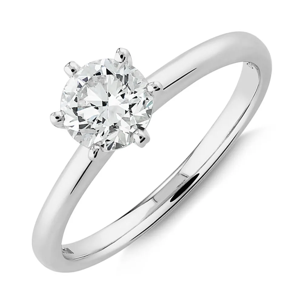 Brio round brilliant diamond ring in white gold | De Beers US