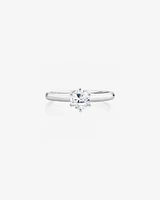 Certified Solitaire Engagement Ring with a 3/4 Carat TW Diamond in 18kt White Gold