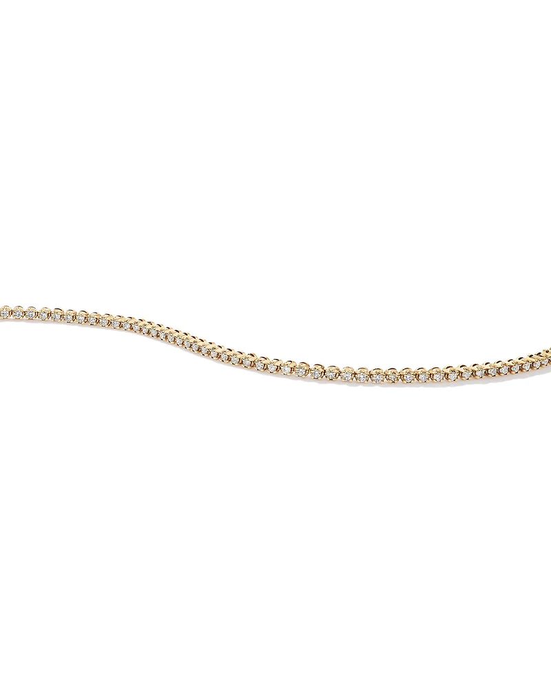 0.90 Carat TW Laboratory-Grown Diamond Tennis Bracelet in 10kt Yellow Gold