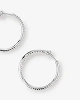 Hoop Earrings With 0.50 Carat TW Of Diamonds in 10kt White Gold