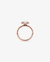 1.79 Carat TW Round Brilliant Laboratory-Grown Diamond Halo Engagemet Ring in 14kt White Gold
