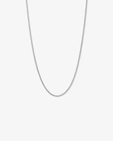 55cm (22") 2.8mm Width Miami Curb Chain Necklace in Sterling Silver