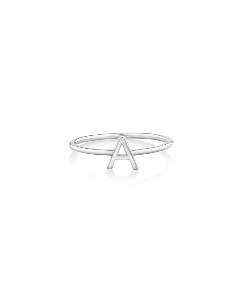 C Initial Ring in Sterling Silver