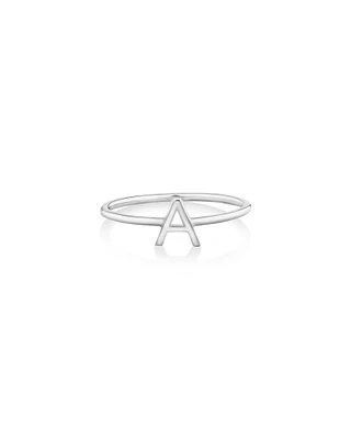 C Initial Ring in Sterling Silver