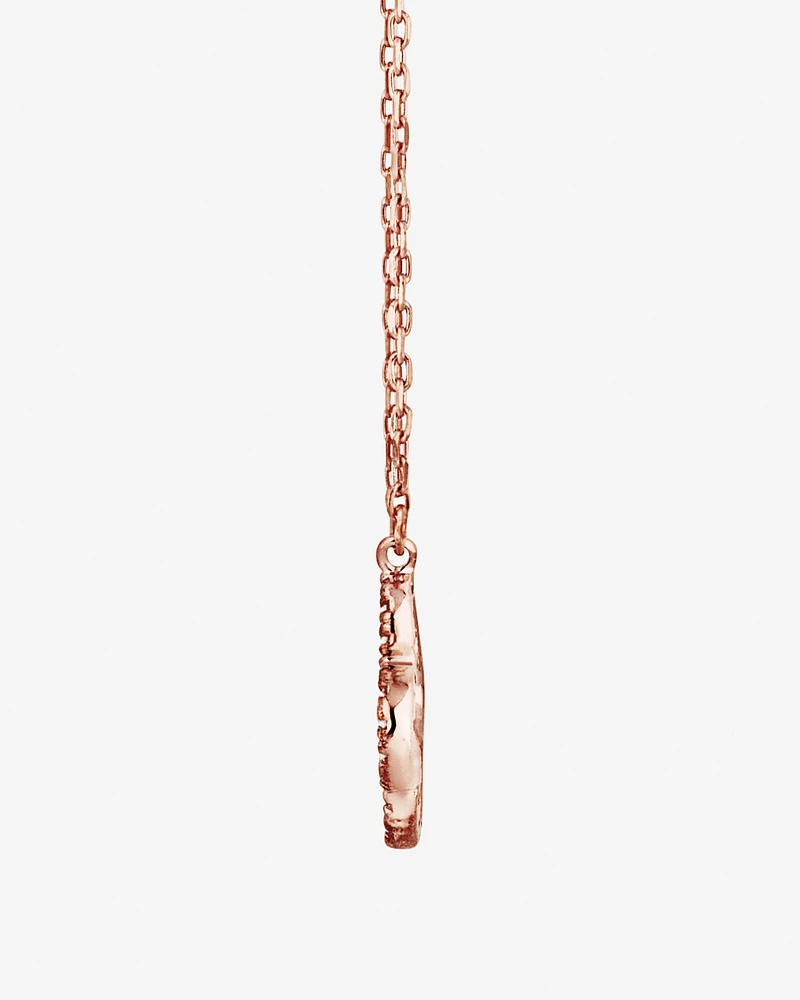 4 Leaf Clover Pendant With Diamonds In 10kt Rose Gold