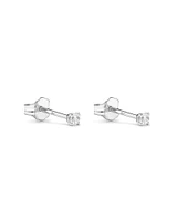 0.10 Carat TW Diamond Mini Solitaire Stud Earrings in 10kt White Gold