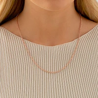 50cm (20") Hollow Belcher Chain in 10kt Rose Gold