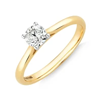 Evermore Certified Solitaire Engagement Ring with a Carat TW Diamond in 14kt White Gold