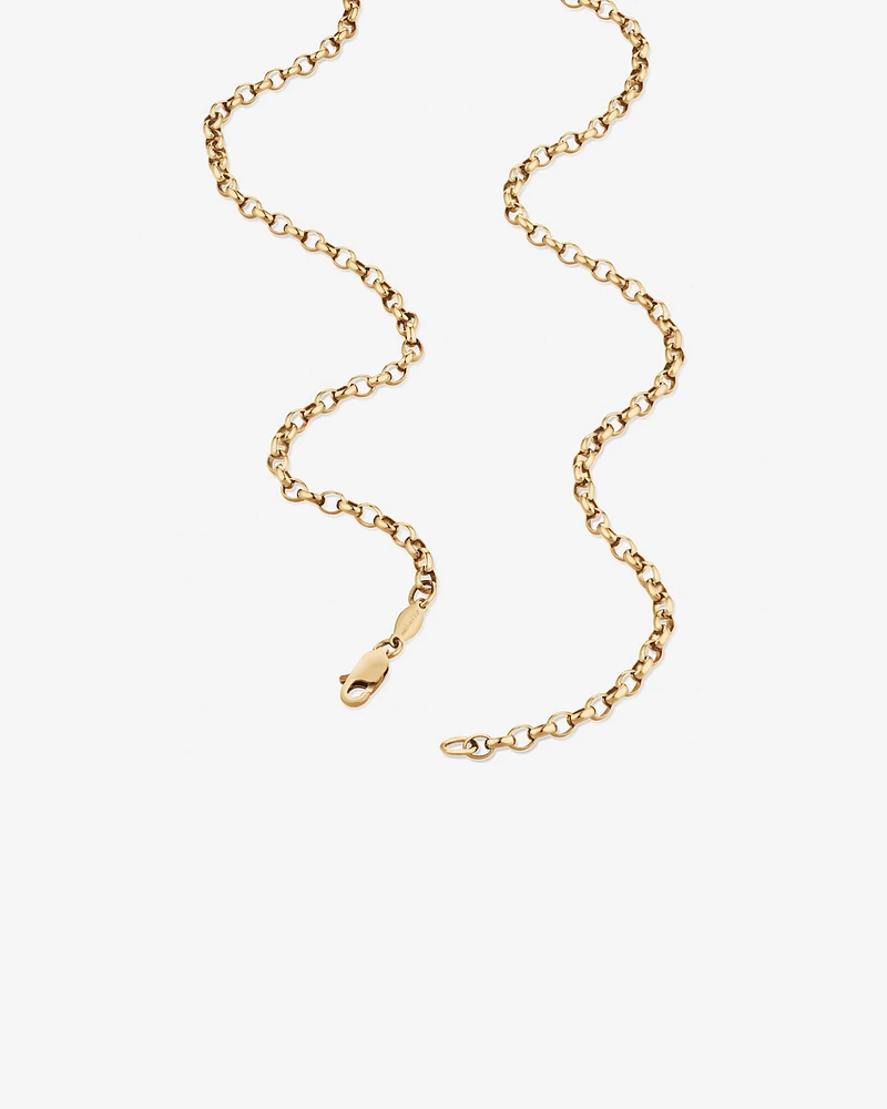 50cm (20") Oval Belcher Chain in 10kt Yellow Gold