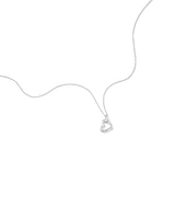 Pendentif Cœur et chaîne avec zircone cubique en argent sterling