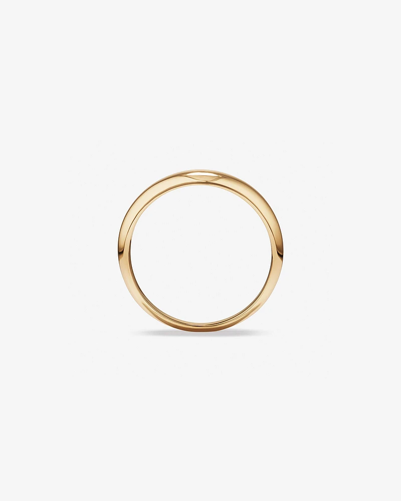 Narrow Polished Dome Ring in 10kt Yellow Gold