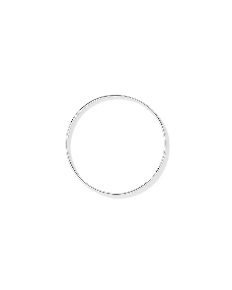 3.7mm Solid Round Bangle in Sterling Silver