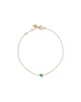 Emerald Trio Bracelet in 10kt Yellow Gold