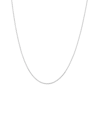 50cm (20") 1mm-1.5mm Width Diamond Cut Belcher Chain in 18kt White Gold