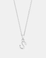 "Z" Initial Pendant in Sterling Silver