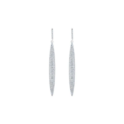 Earrings with Cubic Zirconia in Sterling Silver