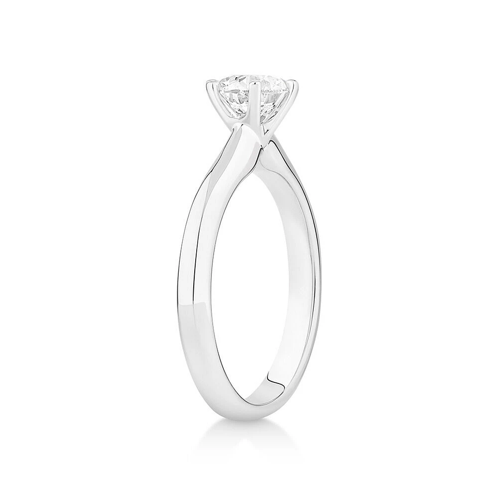 Certified Solitaire Engagement Ring with a 1 Carat TW Diamond in 18kt White Gold