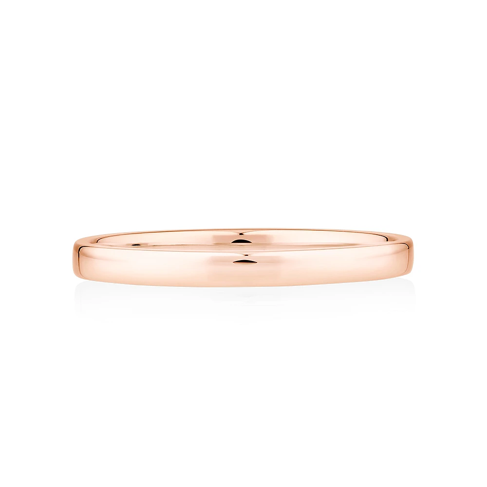 2mm Lite Half Round Wedding Band in 10kt Yellow Gold