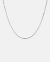 2.3mm Wide Herringbone Snake Chain Necklace in 10kt White Gold