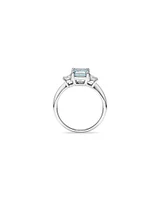 Ring with Aquamarine & 0.40 Carat TW of Diamonds in 10kt White Gold