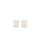 Stud Earrings with Opal in 10kt Yellow Gold