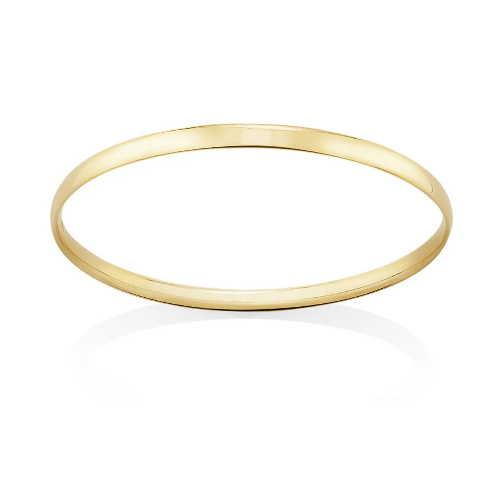 Oval Bangle in 10kt Yellow Gold