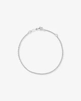 19cm (7.5") 1.8mm Width Fine Beclher Chain Bracelet in Sterling Silver