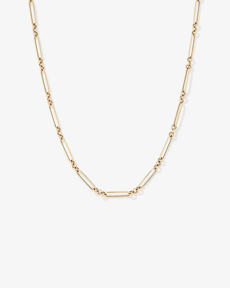 5.00mm Wide Paperclip 3 and 1 Chain in 10kt Yellow Gold