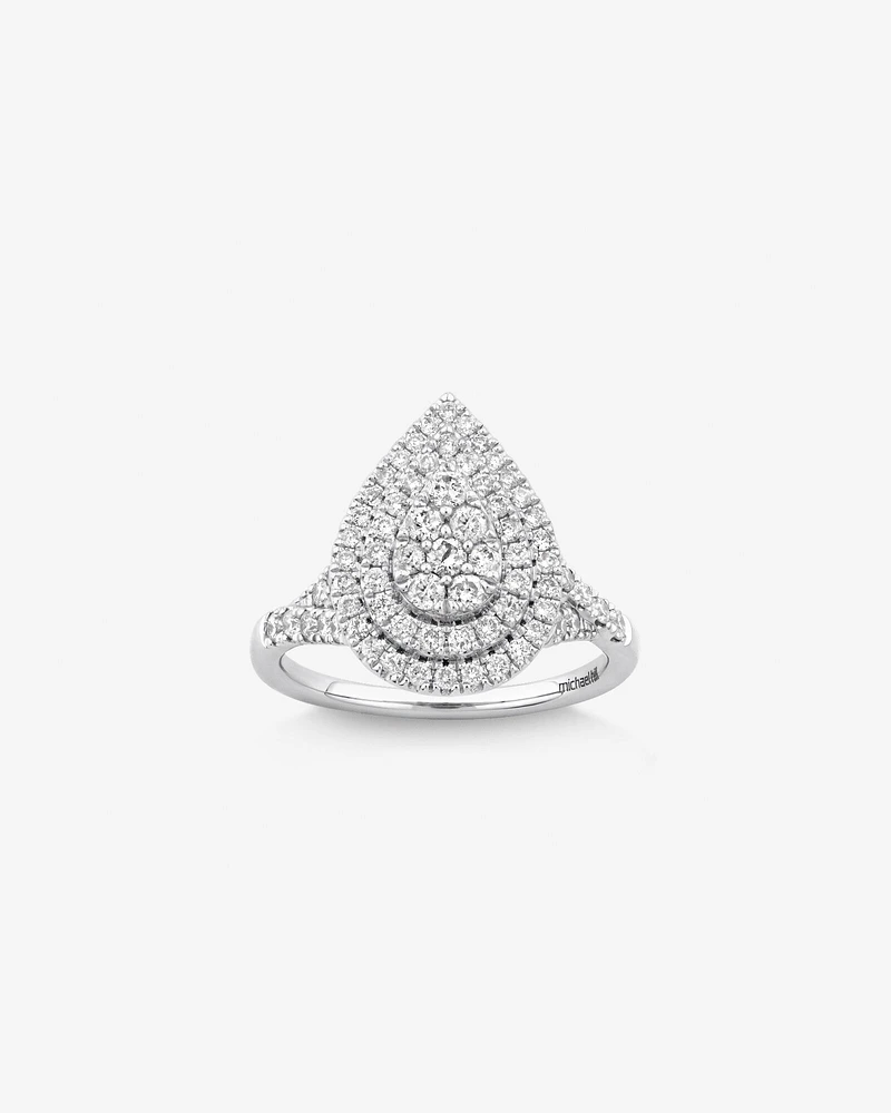 Bridal Set with 1 Carat TW of Diamonds in 14kt White Gold