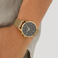 Men's Chronograph Watch in Gold Tone Stainless Steel