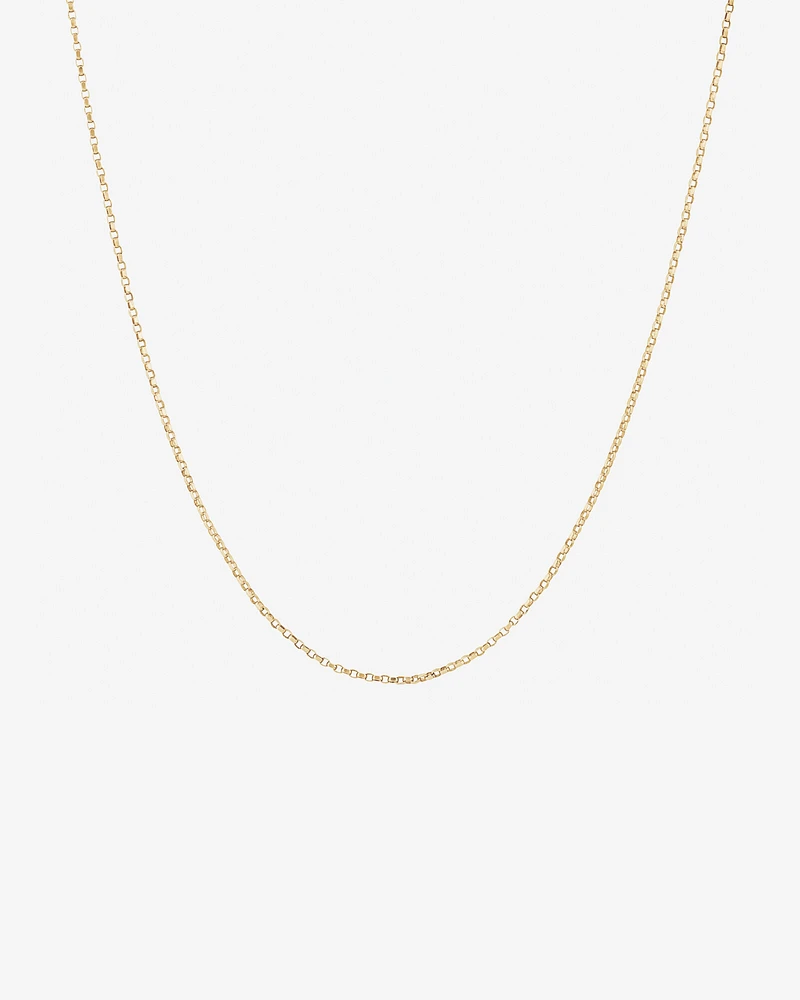 50cm (20") 1mm-1.5mm Width Diamond Cut Belcher Chain in 18kt White Gold