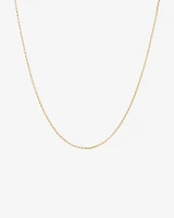 50cm (20") 1mm-1.5mm Width Diamond Cut Belcher Chain in 18kt White Gold