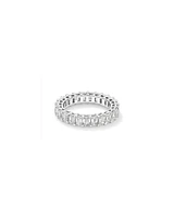 3.50 Carat TW Emerald Cut Laboratory-Grown Diamond Eternity Ring in 14kt White Gold