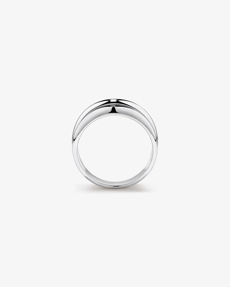 Wide Flared Ring in Sterling Silver